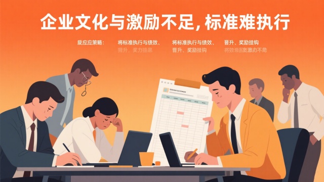 企業(yè)文化與人員激勵未能支撐標(biāo)準(zhǔn)化示意圖